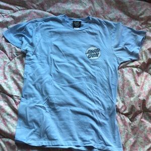 baby blue santa cruz t shirt